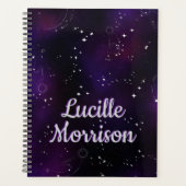 Kosmische Tiefe Lila Weltraumgalaxie Planer (Vorderseite)