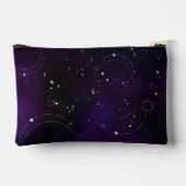 Kosmische Tiefe Lila Weltraumgalaxie Zubehörtasche (Rückseite)