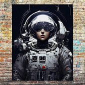Kosmische Träume: Die Fantasie des Girl Astronaute Poster