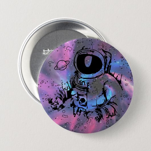Kosmische Träume - Galaxy-Astronautenschaltfläche Button (Vorne & Hinten)