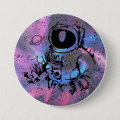 Kosmische Träume - Galaxy-Astronautenschaltfläche Button (Vorderseite)