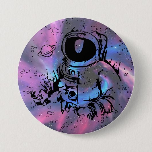 Kosmische Träume - Galaxy-Astronautenschaltfläche Button (Vorderseite)