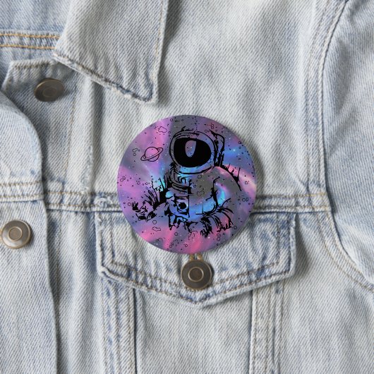 Kosmische Träume - Galaxy-Astronautenschaltfläche Button (Beispiel)