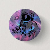 Kosmische Träume - Galaxy-Astronautenschaltfläche Button (Vorderseite)