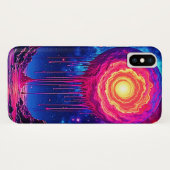 Kosmische tropfende Planet-Kunst Case-Mate iPhone Hülle (Rückseite (Horizontal))