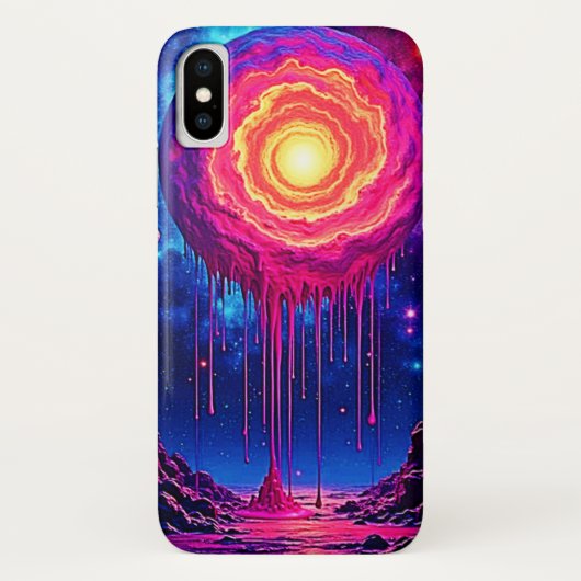 Kosmische tropfende Planet-Kunst Case-Mate iPhone Hülle (Rückseite)
