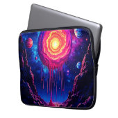 Kosmische tropfende Planet-Kunst Laptopschutzhülle (Vorderseite Links)