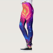 Kosmische tropfende Planet-Kunst Leggings (Links)