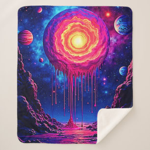 Kosmische tropfende Planet-Kunst Sherpadecke