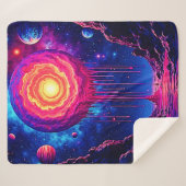 Kosmische tropfende Planet-Kunst Sherpadecke (Vorderseite (Horizontal))