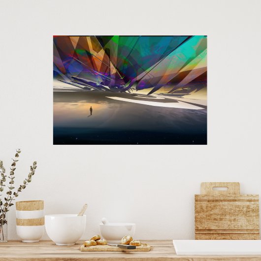 Kosmische Ufer des Unterbewusstseins - visionäre K Poster (Küche)