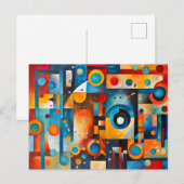 Kosmische Umlaufbahn Abstrakte Komposition Postkarte (Vorne/Hinten)