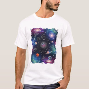 Kosmische und astrologische Celestial & Zodiac Gra T-Shirt