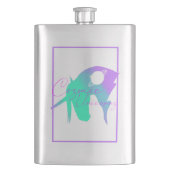 Kosmische Unikorne Offizielle Flasche Flachmann (Vorderseite)