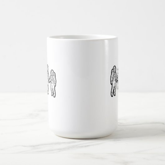 Kosmische Unternehmen - Astronauten halten Hände Kaffeetasse (Mittel)