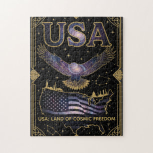 Kosmische USA-Adler-Himmelsatlas-Kunst Puzzle