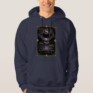 Kosmische USA-Adler-Himmelskarten-Kunst Hoodie