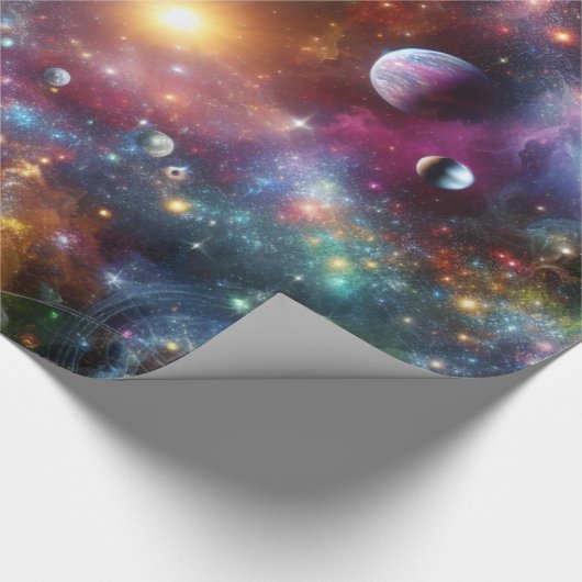 KOSMISCHE UTOPIE GESCHENKPAPIER (Ecke)