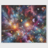 KOSMISCHE UTOPIE GESCHENKPAPIER (Flach)