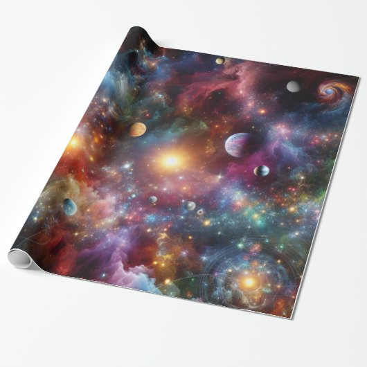 KOSMISCHE UTOPIE GESCHENKPAPIER (Ungerollt)