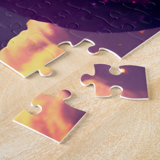 Kosmische Viele Lila Monde im wolkigen Universum Puzzle (Seite)