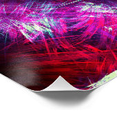Kosmische Violette Energie-Fraktal-Kunst Poster (Ecke)