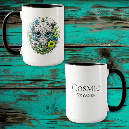 kosmische Voyager | Alien Extraterrestriale Floral Tasse