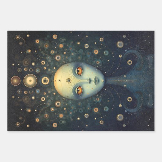 Kosmische Wächter, die Weitsichtigkeit der Fantasi Geschenkpapier Set (Vorderseite)