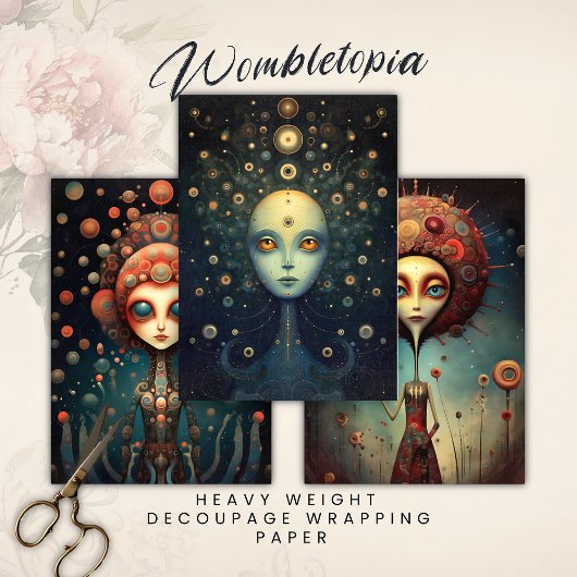 Kosmische Wächter, die Weitsichtigkeit der Fantasi Geschenkpapier Set