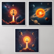 Kosmische Wandkunst des Sonnensystems