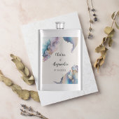 Kosmische Wasserfarbe Flachmann