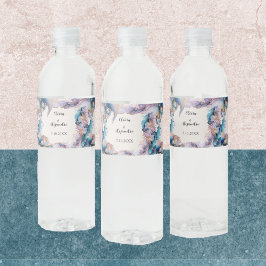 Kosmische Wasserfarbe Wasserflaschenetikett