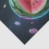 Kosmische Wassermelonen-Scheibe Seidenpapier (Ausschnitt)
