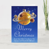 Kosmische Weihnachtskarte Feiertagskarte (Vorderseite)