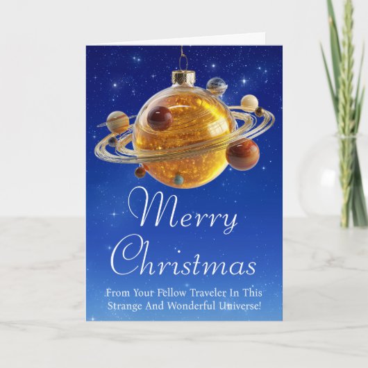 Kosmische Weihnachtskarte Feiertagskarte (Vorderseite)