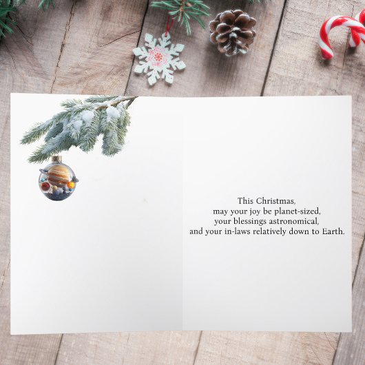 Kosmische Weihnachtskarte Feiertagskarte