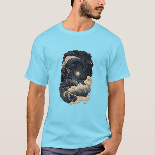 Kosmische Wellen. T-Shirt (Vorderseite)