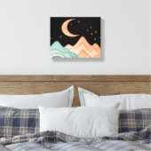 Kosmische Wellen und Gebirge Leinwanddruck (Insitu (Schlafzimmer))