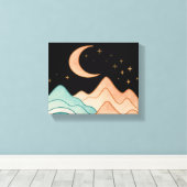 Kosmische Wellen und Gebirge Leinwanddruck (Insitu (Holzboden))