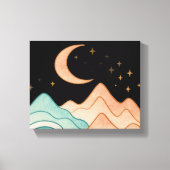 Kosmische Wellen und Gebirge Leinwanddruck (Vorderseite)