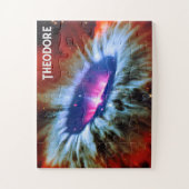 Kosmische Weltraumforschung Blaues Lila Phänomen Puzzle (Vertikal)