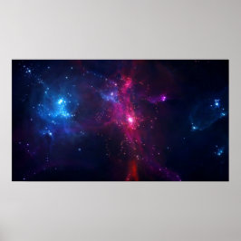 Kosmische Weltraumstars und Nebula Poster