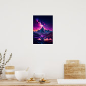 Kosmische Wildnis, Sternennacht im Tal Poster (Küche)