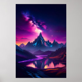 Kosmische Wildnis, Sternennacht im Tal Poster