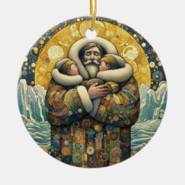 "Kosmische Winterwärme" Keramik Ornament