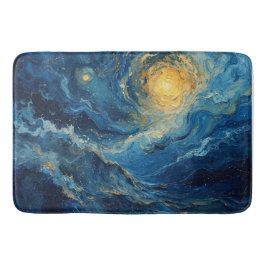 Kosmische Wirbel: ätherische Indigokunst und Golde Badematte