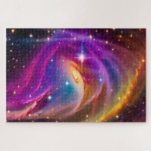 Kosmische wirbelnde Indigo-Veranstaltung im Univer Puzzle