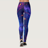 kosmische wirbelnde Leggings | Galactic Vibes & Co (Rückseite)