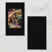 Kosmische Wölfe Astronomie Wolf Art Visitenkarte (Vorne/Hinten)