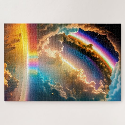 Kosmische Wolke von Dimensionen bis Regenbogenfläc Puzzle (Horizontal)
